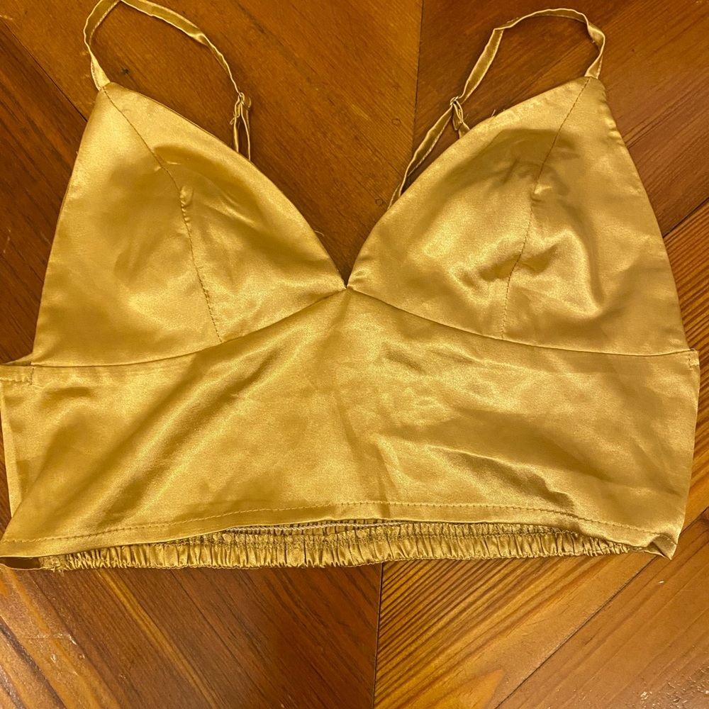 Gold SHEIN Crop Top